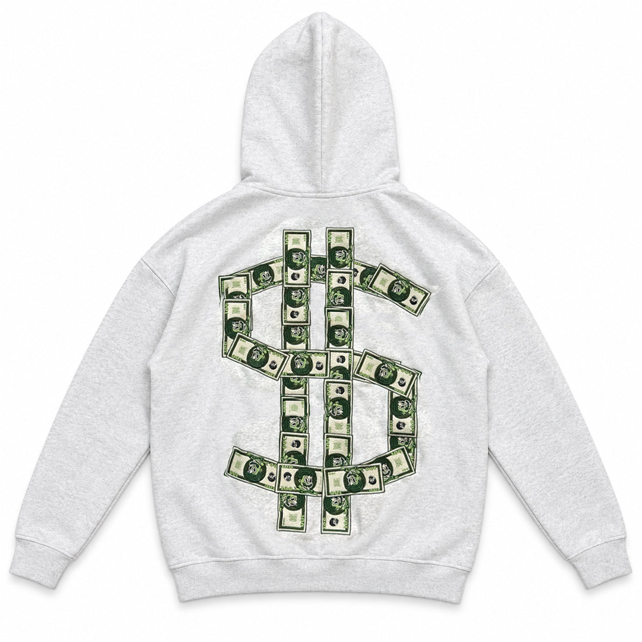 GREY MONEY SIGN HOODIE