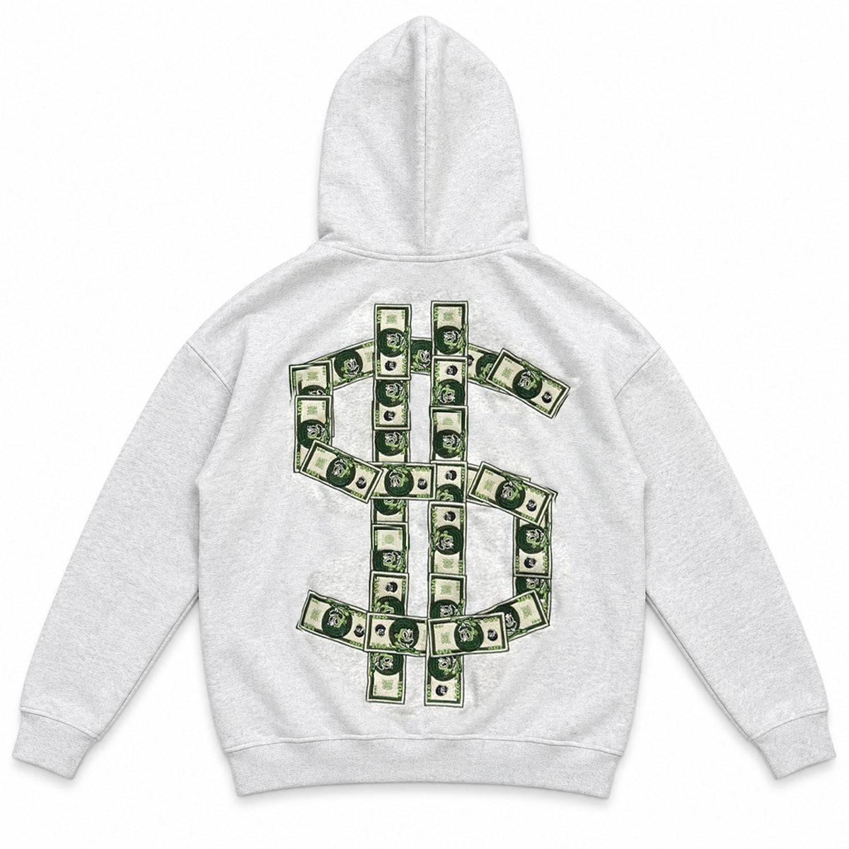 GREY MONEY SIGN HOODIE