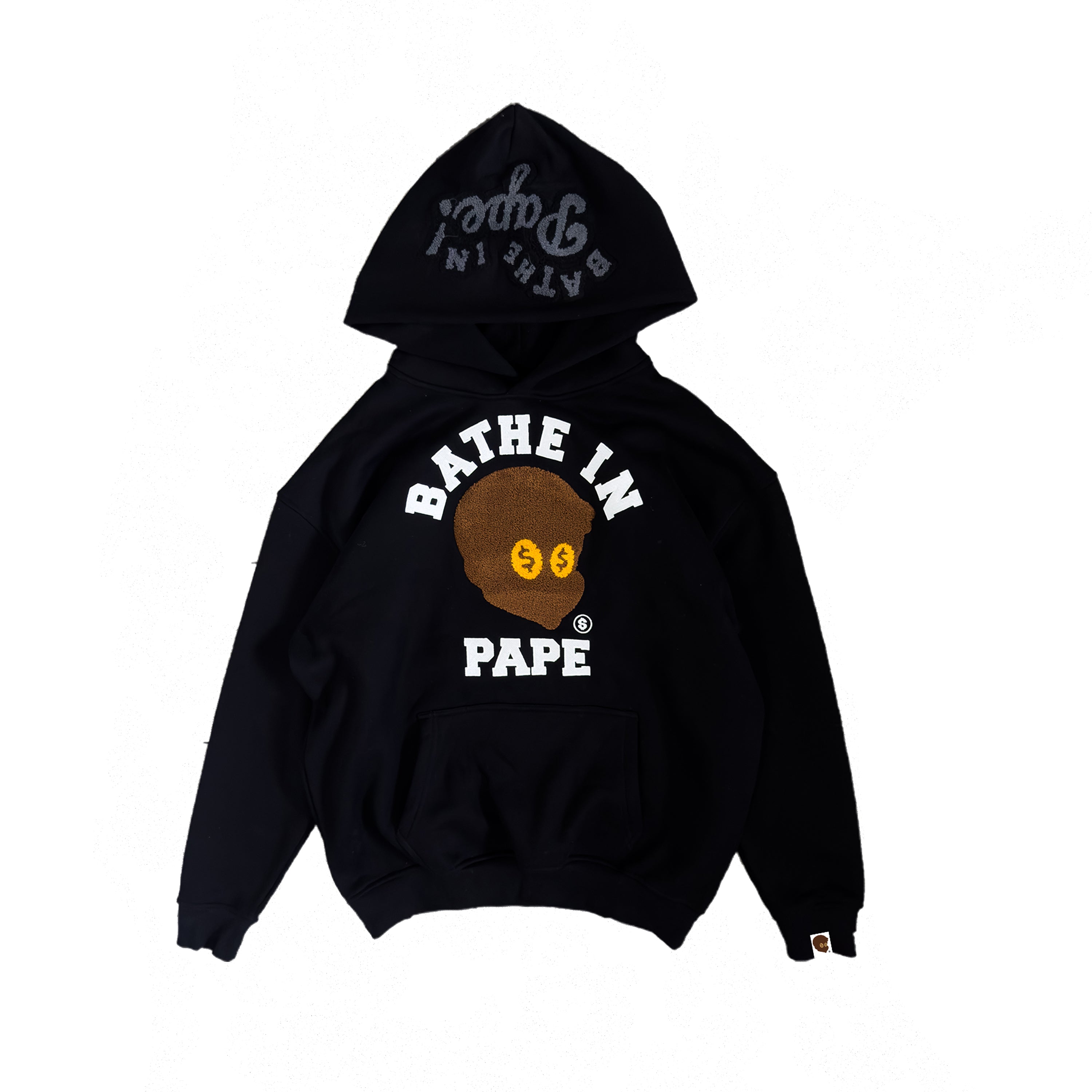 BLACK PAPE HOODIE