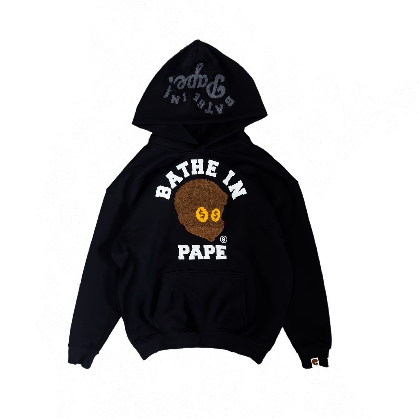 BLACK PAPE HOODIE