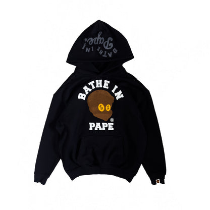 BLACK PAPE HOODIE